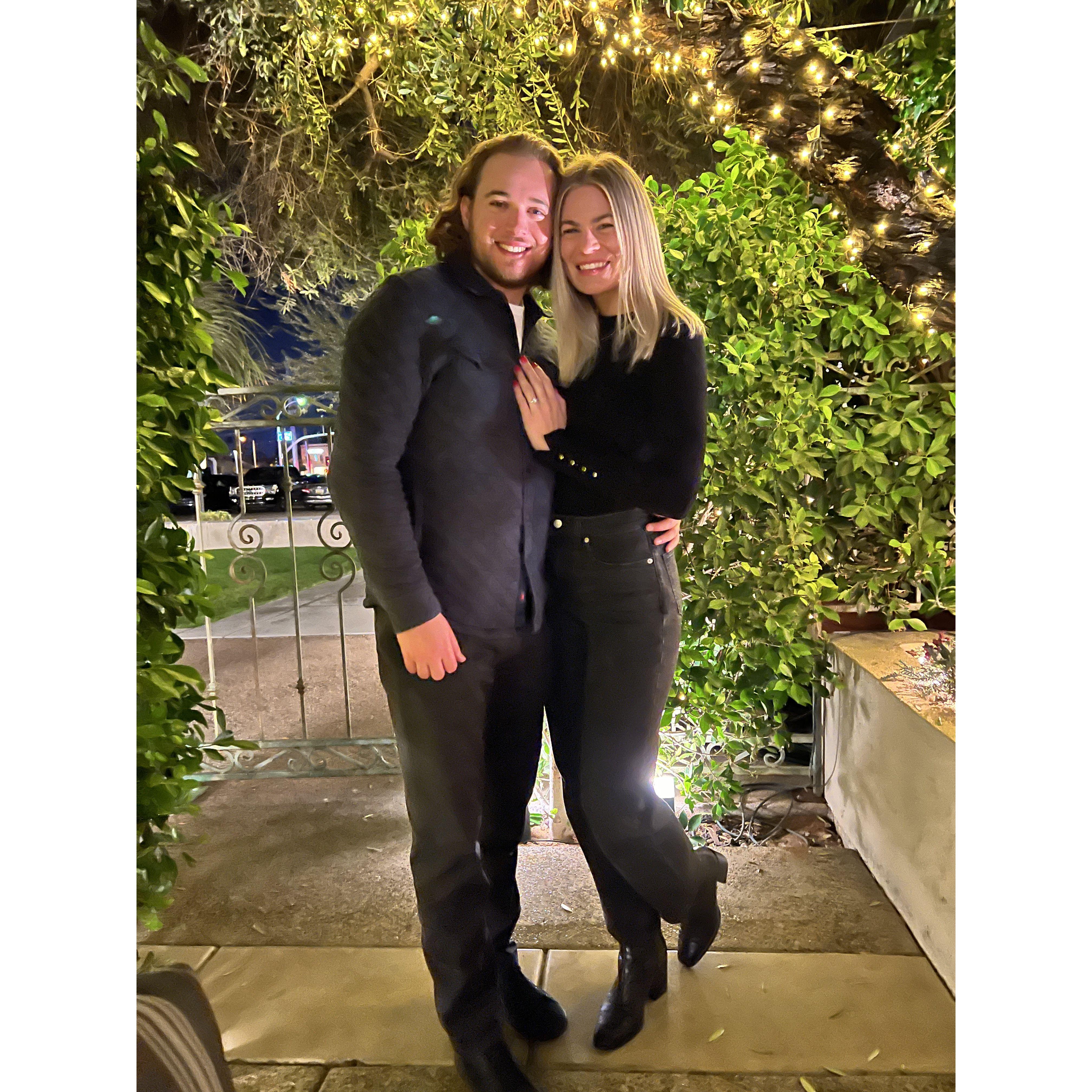 The night we got engaged!