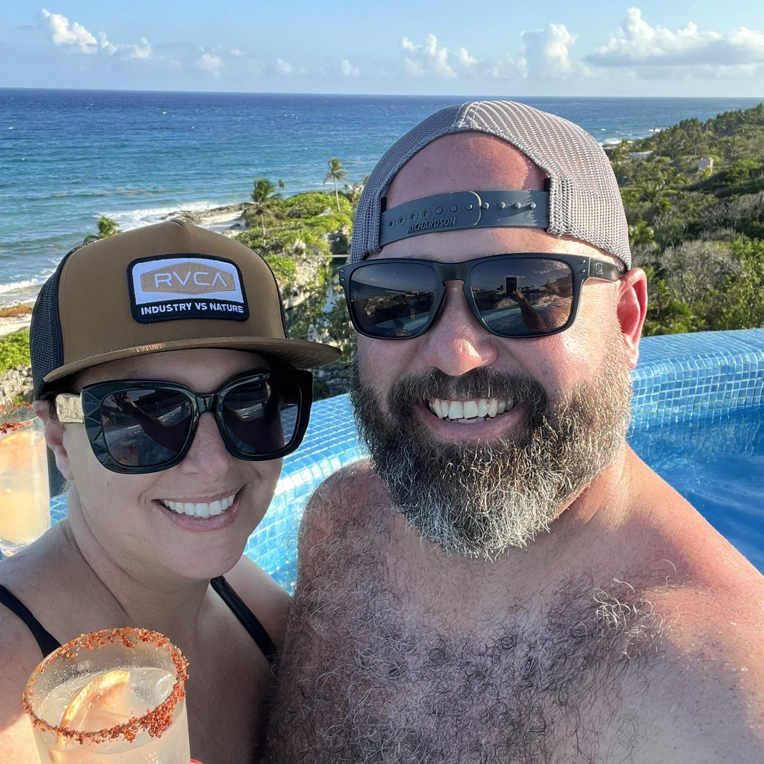 Celebrating a friend's 40th birthday in Xcaret Arte, Riviera Maya, Mexico. May, 2025.