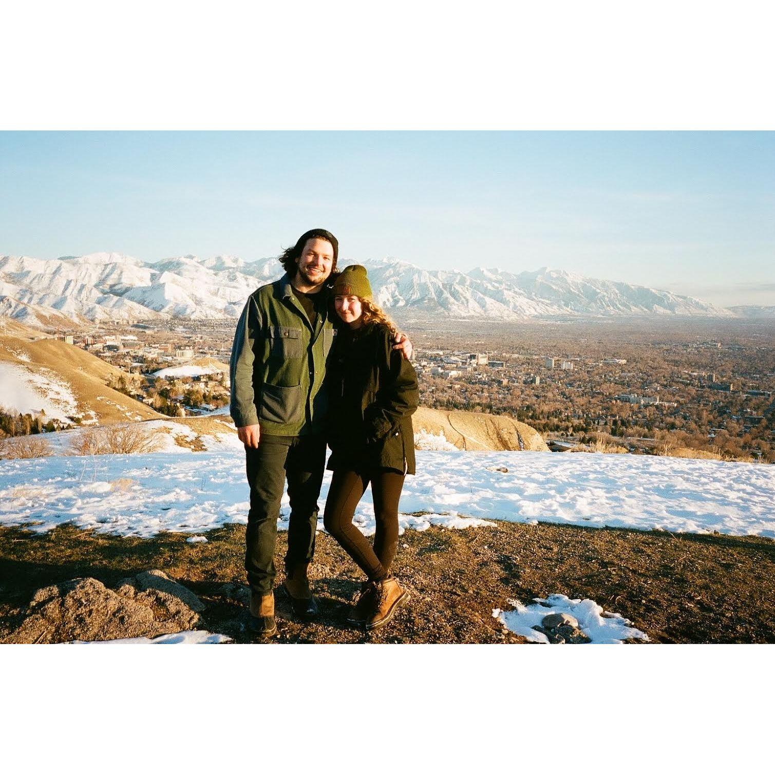 Our favorite lookout point in SLC.