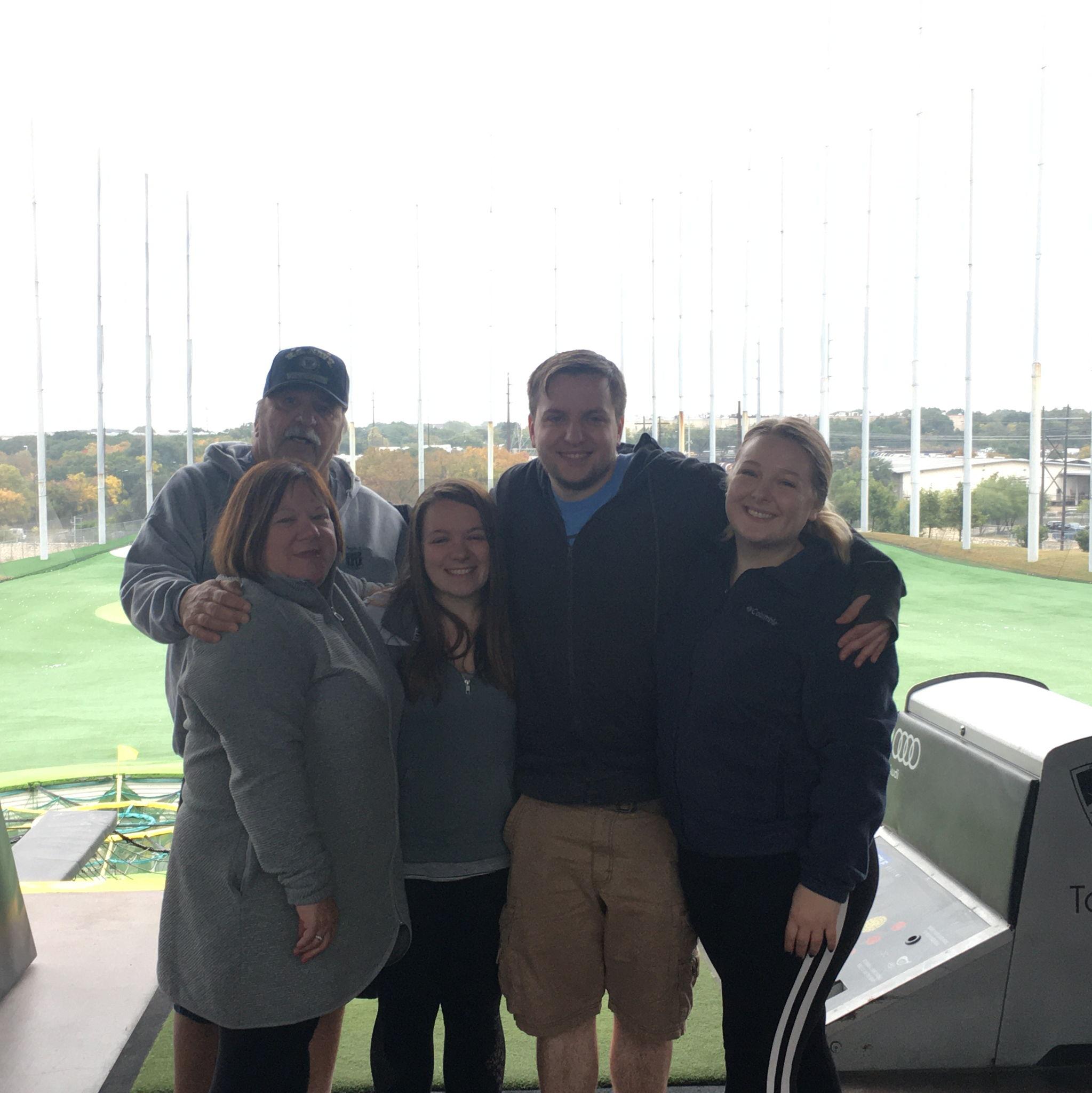 Enjoying some time at Top Golf in Austin, TX - October, 2019