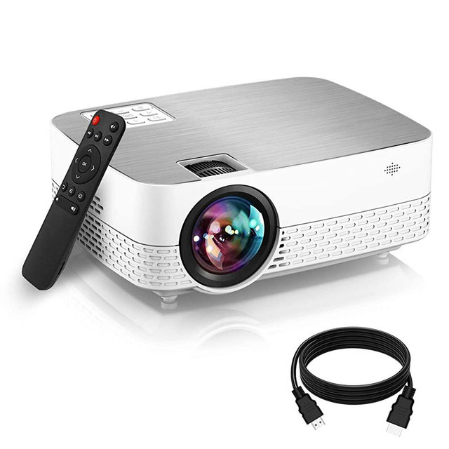 Movie Projector,6500 Lumens 1080P Supported HiFi Speaker for Home Theater Projector, 60,000 Hours LED lamp Life Outdoor Video Projector Compatible with/TV/Stick/Switch/Laptop/PS5/TF/USB/HDMI