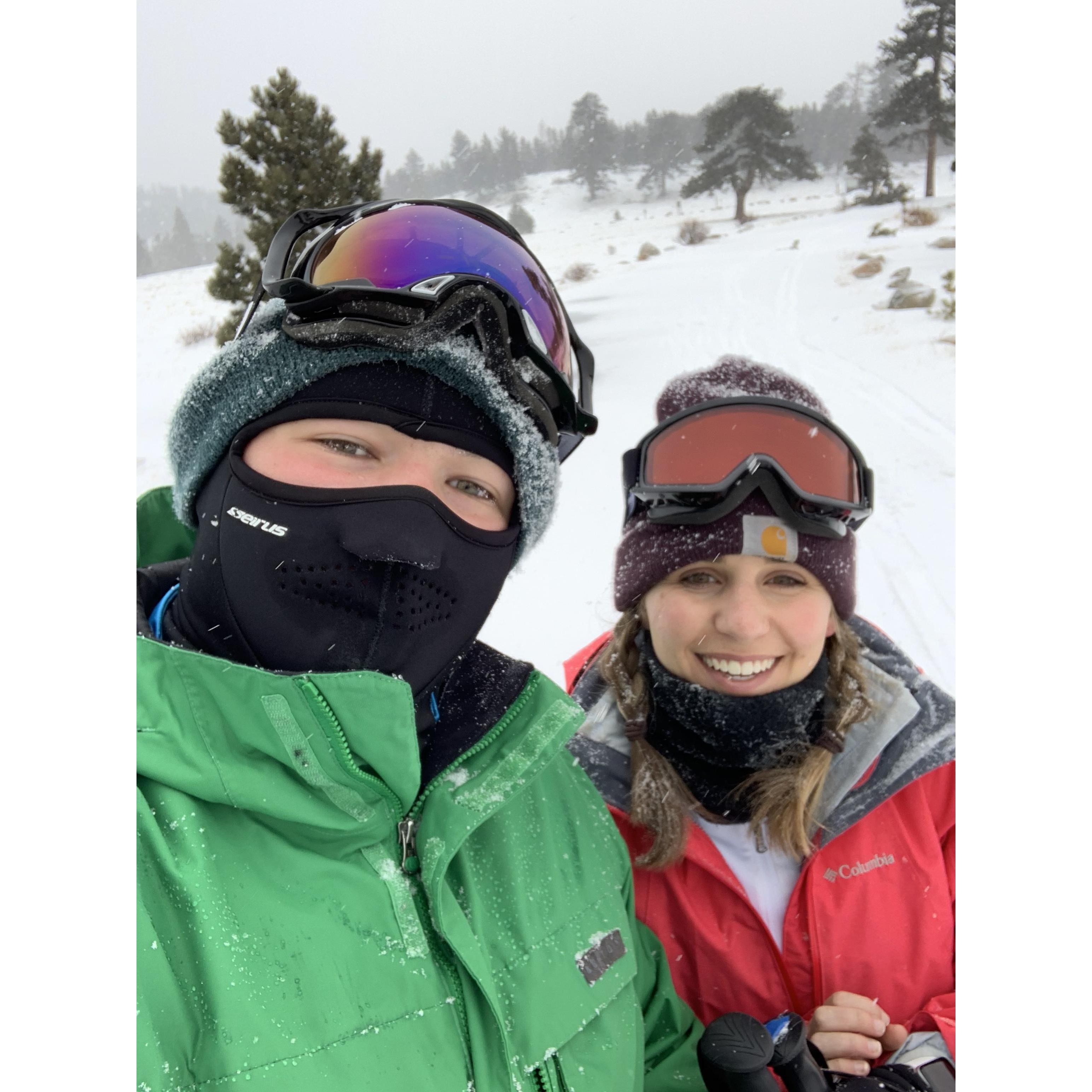 Cross country skiing through Rocky Mountain National Park (right after we toured our wedding venue for the first time!)