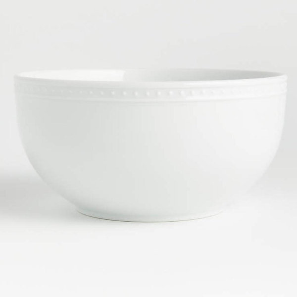 Staccato White Porcelain Serving Bowl