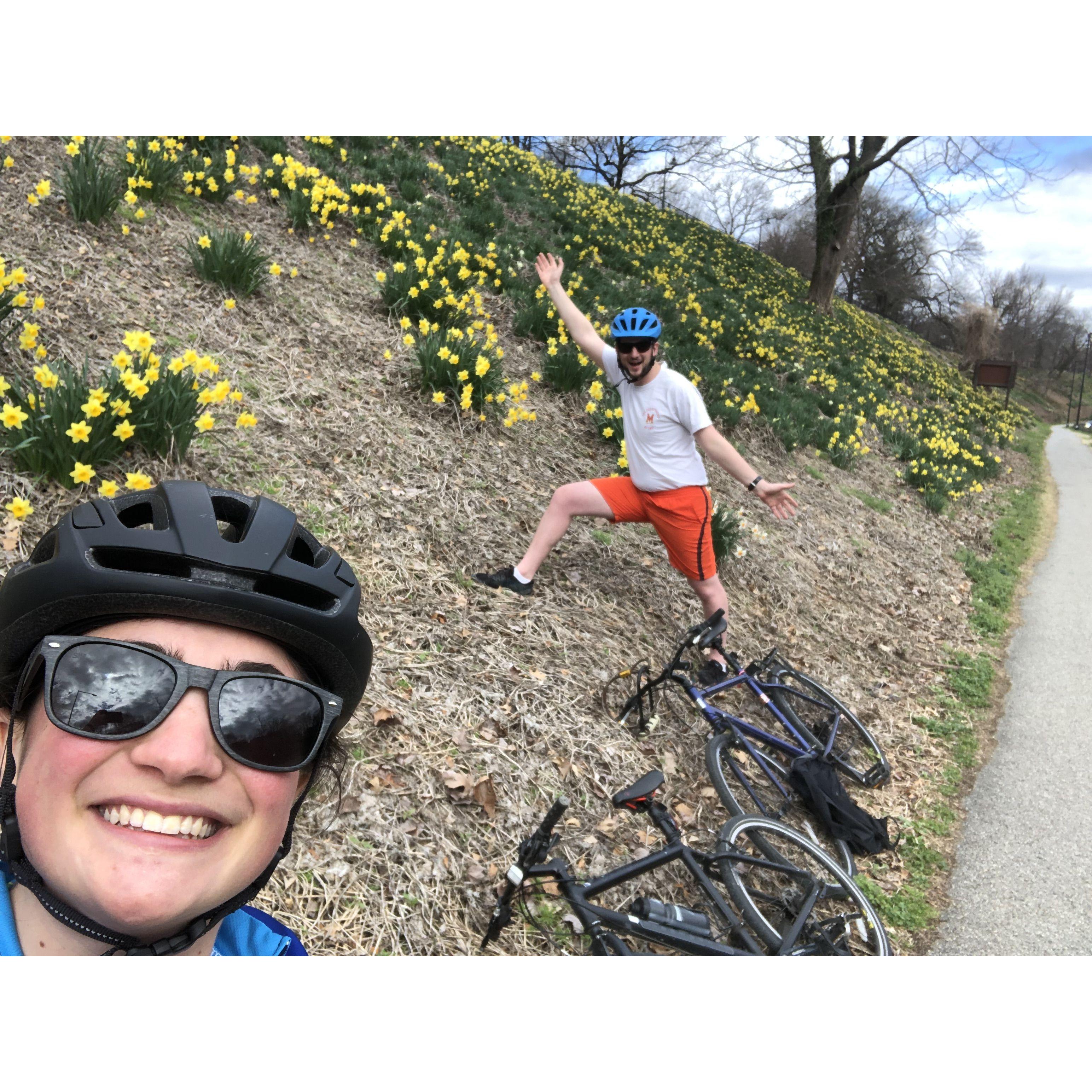 Living together in D.C., we shared our first apartment and realized our love of hosting dinner parties and game nights. We spent many afternoons biking around the monuments and enjoying daffodils.