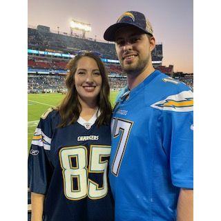Surprise birthday gift to Nashville to watch the Chargers play.