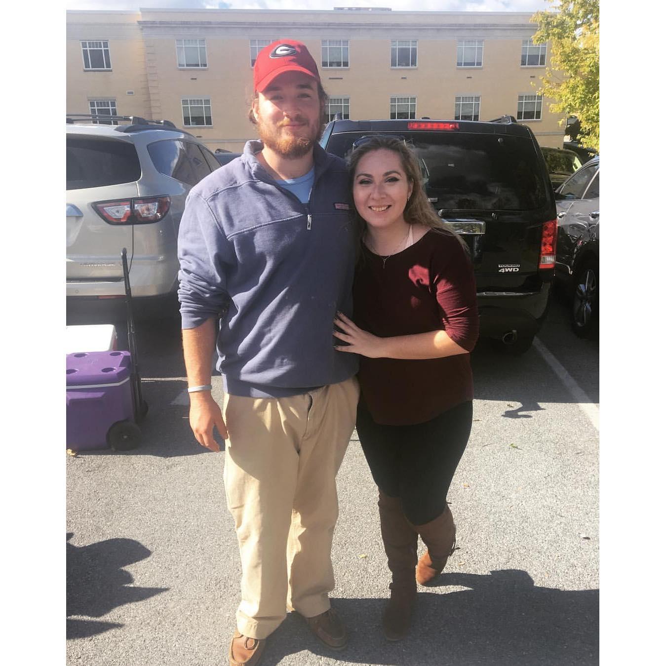 At a Shepherd homecoming tailgate. 2016 I think.