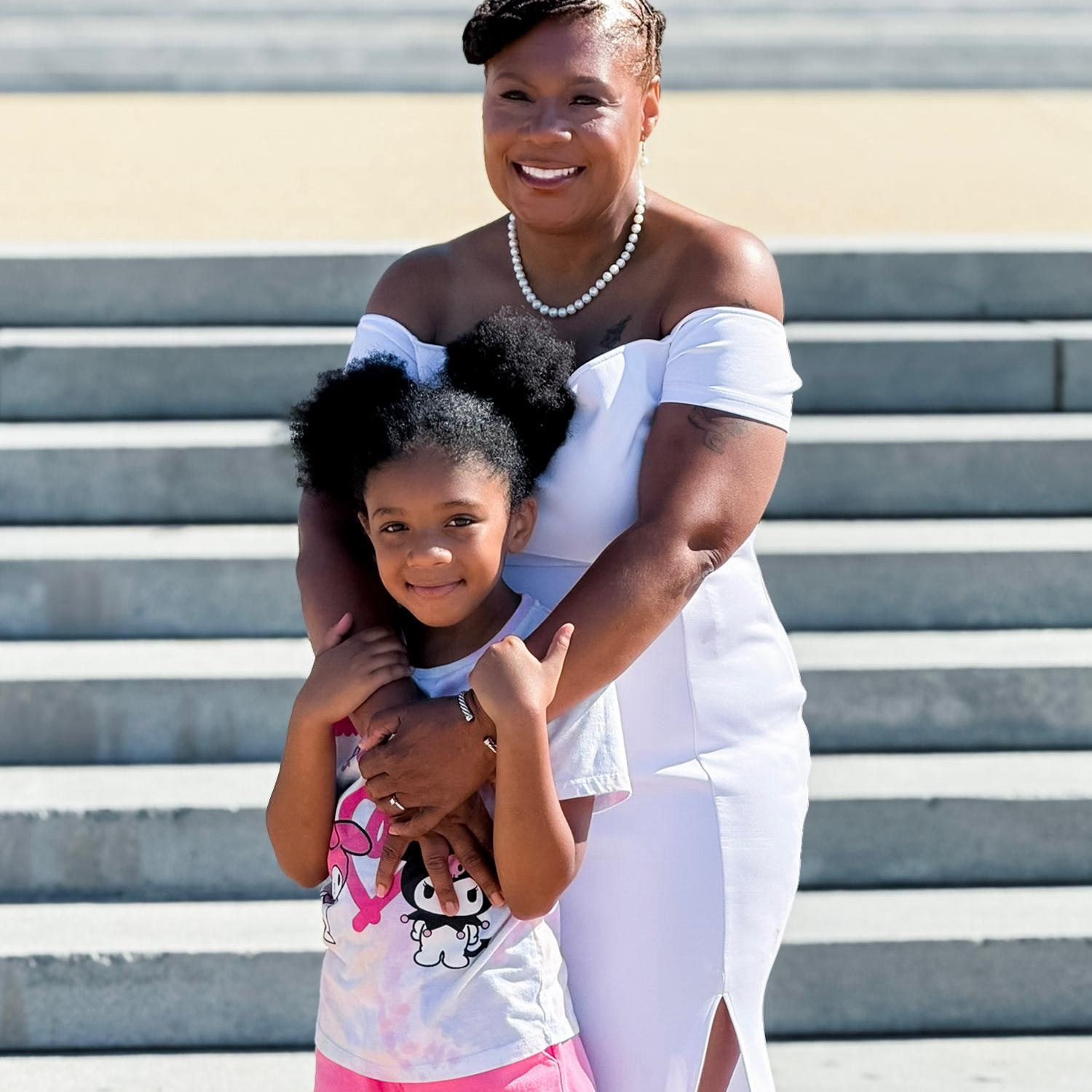 Bride and Flower Girl. "Ladybug and her bug"
