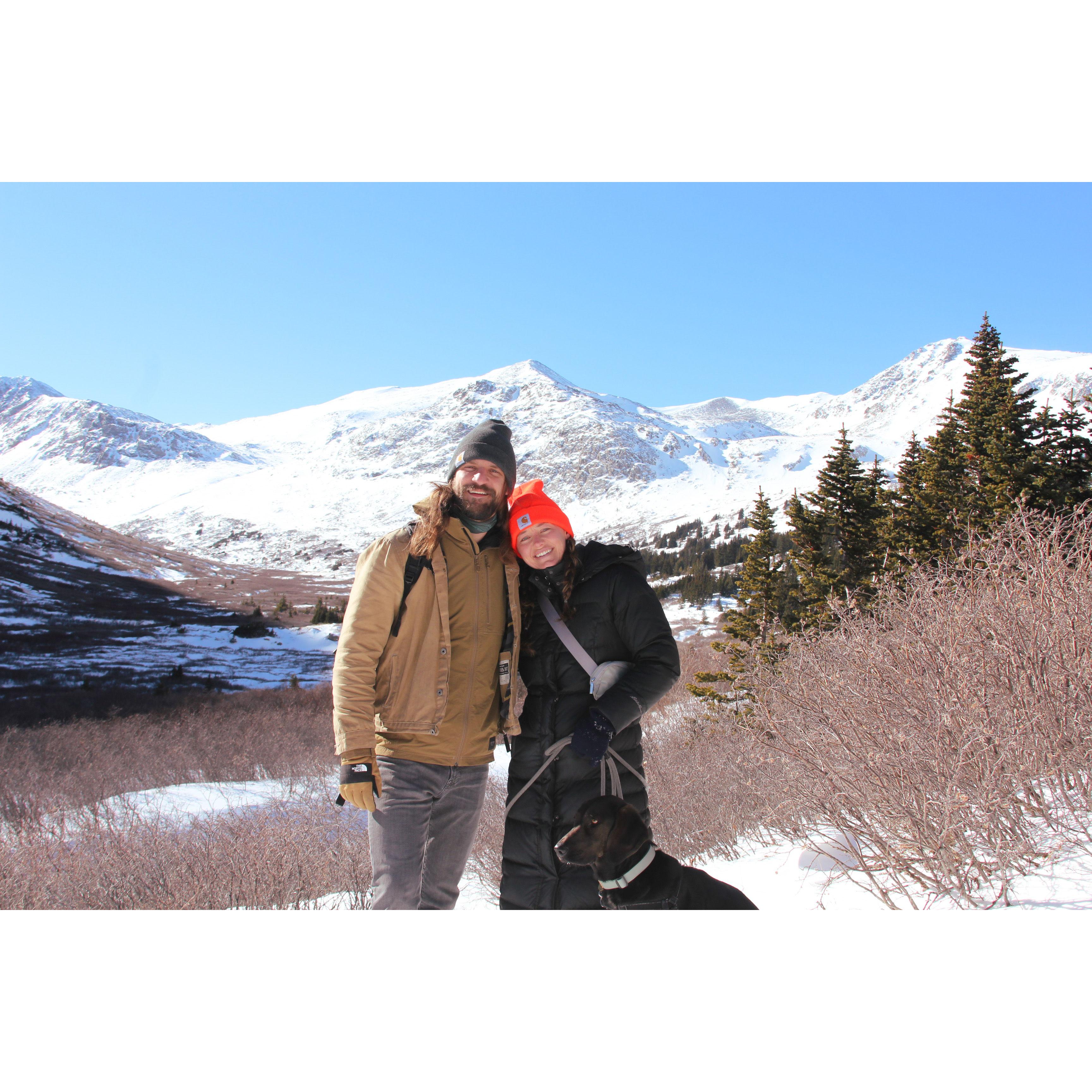 The most beautiful hiking spot in Fairplay, CO. Thanks to Matthew for taking this photo while none of us could feel our faces because it was so cold