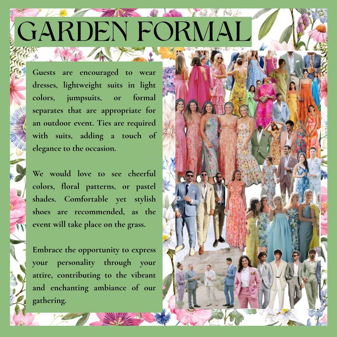 Outfit inspiration for the wedding ceremony and reception