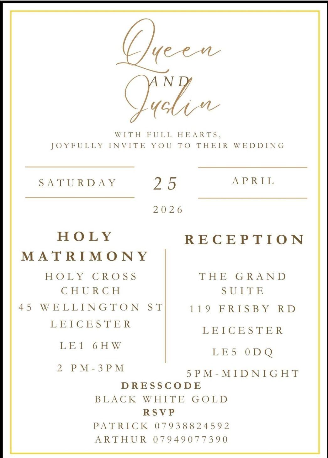 The Wedding Website of Juss Bagalwa and Queen Rudahaba