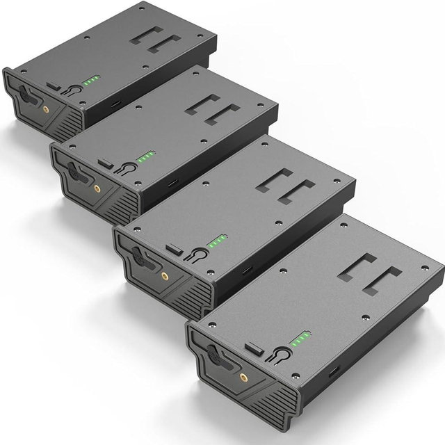 4 Pack New Reveal Lithium Battery Pack Upgraded Solar Charge, Rechargeable Battery Compatible with Reveal Camera Ultra, X Gen 3.0, Pro 3.0, X, X Pro, X Gen 2.0, XB, SK, LED Battery Indicator