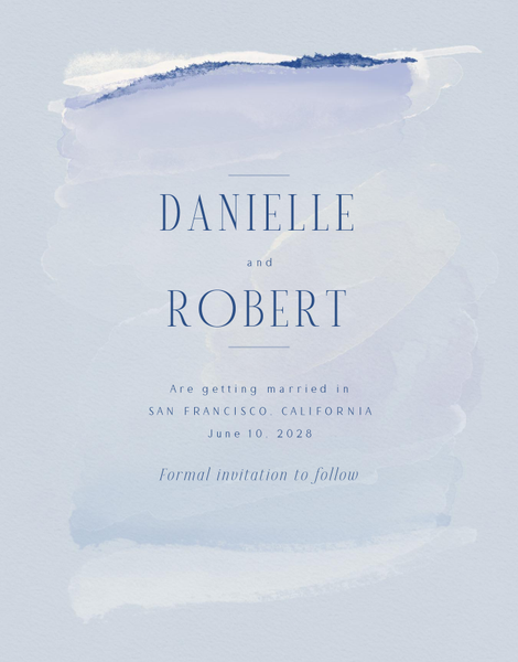 Balla Portrait | Sweet Blue | Zola Save The Dates