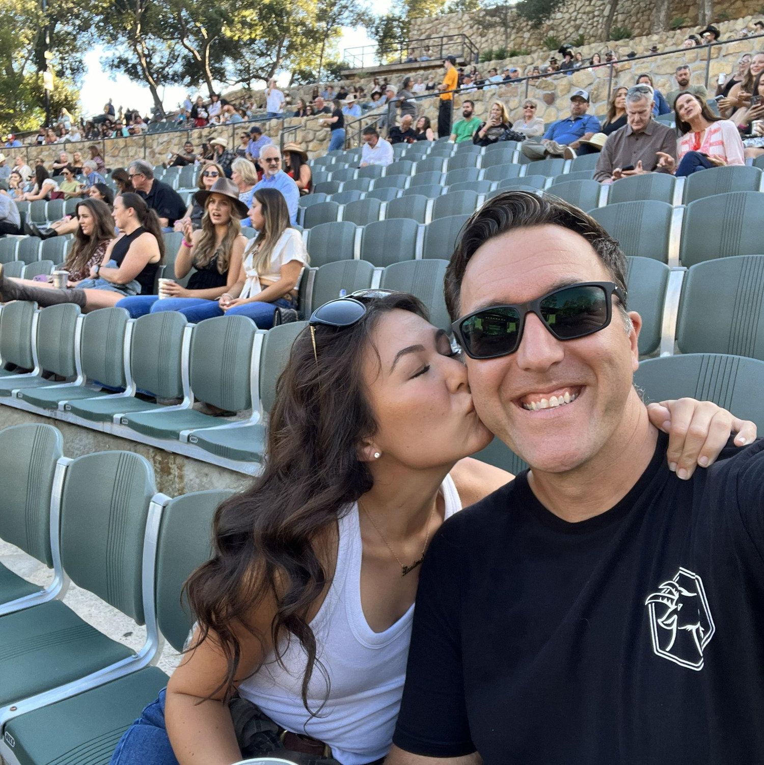 Getting our country on during the Jon Pardi concert at the Santa Barbara Bowl.