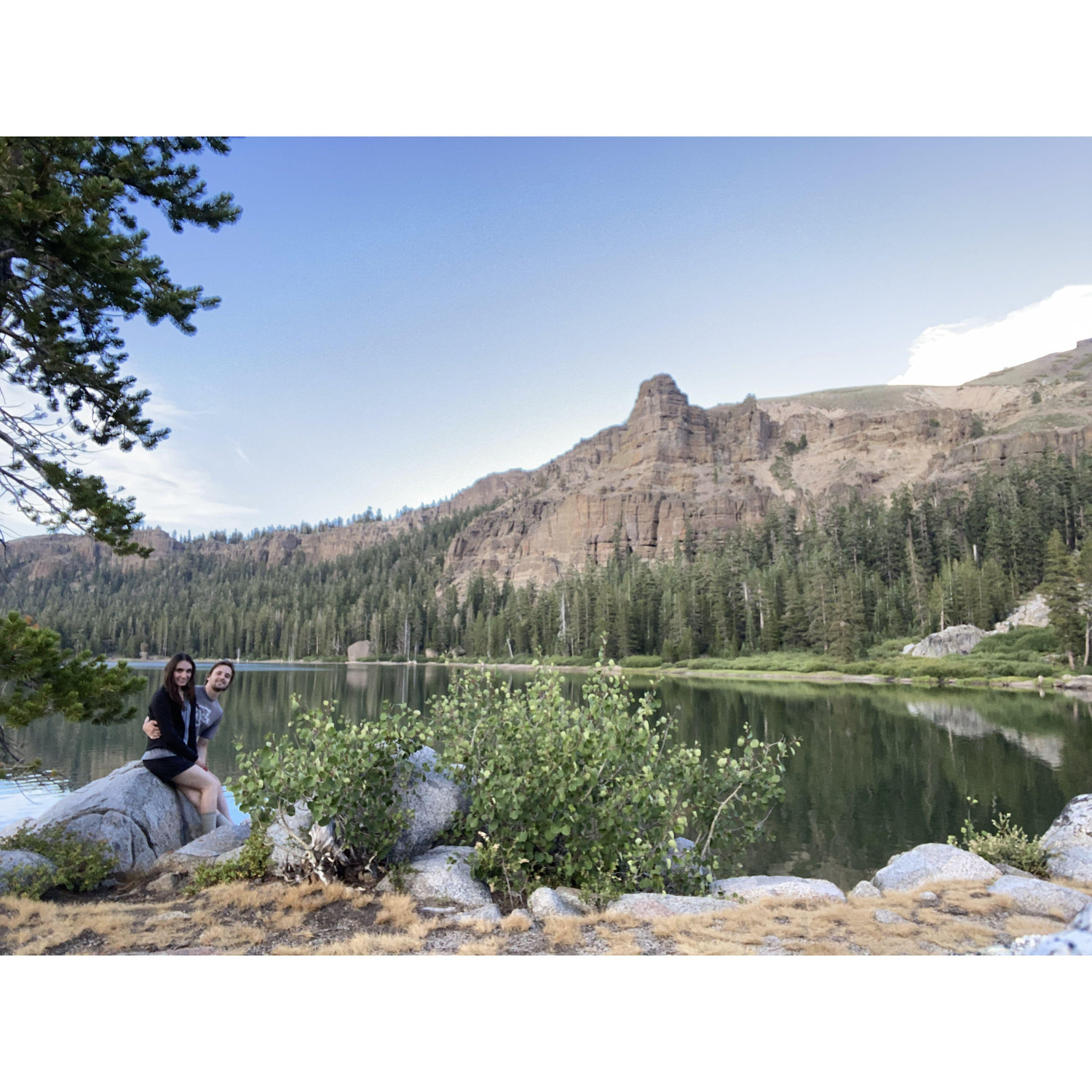 Another photo of our first backpacking trip together
- Summer 2020, Round Lake, CA