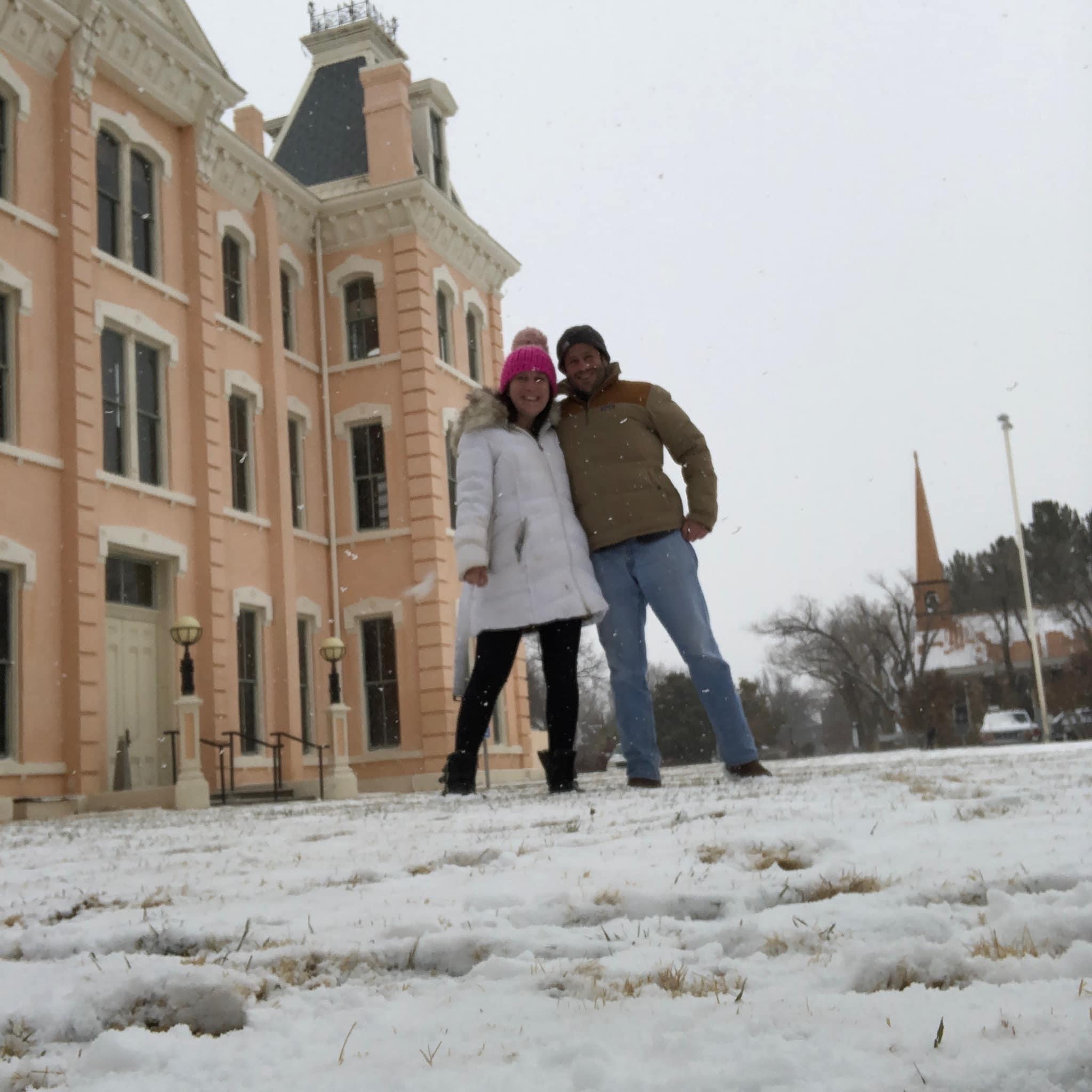 The New Years "snowstorm" in Marfa Texas December 2020.