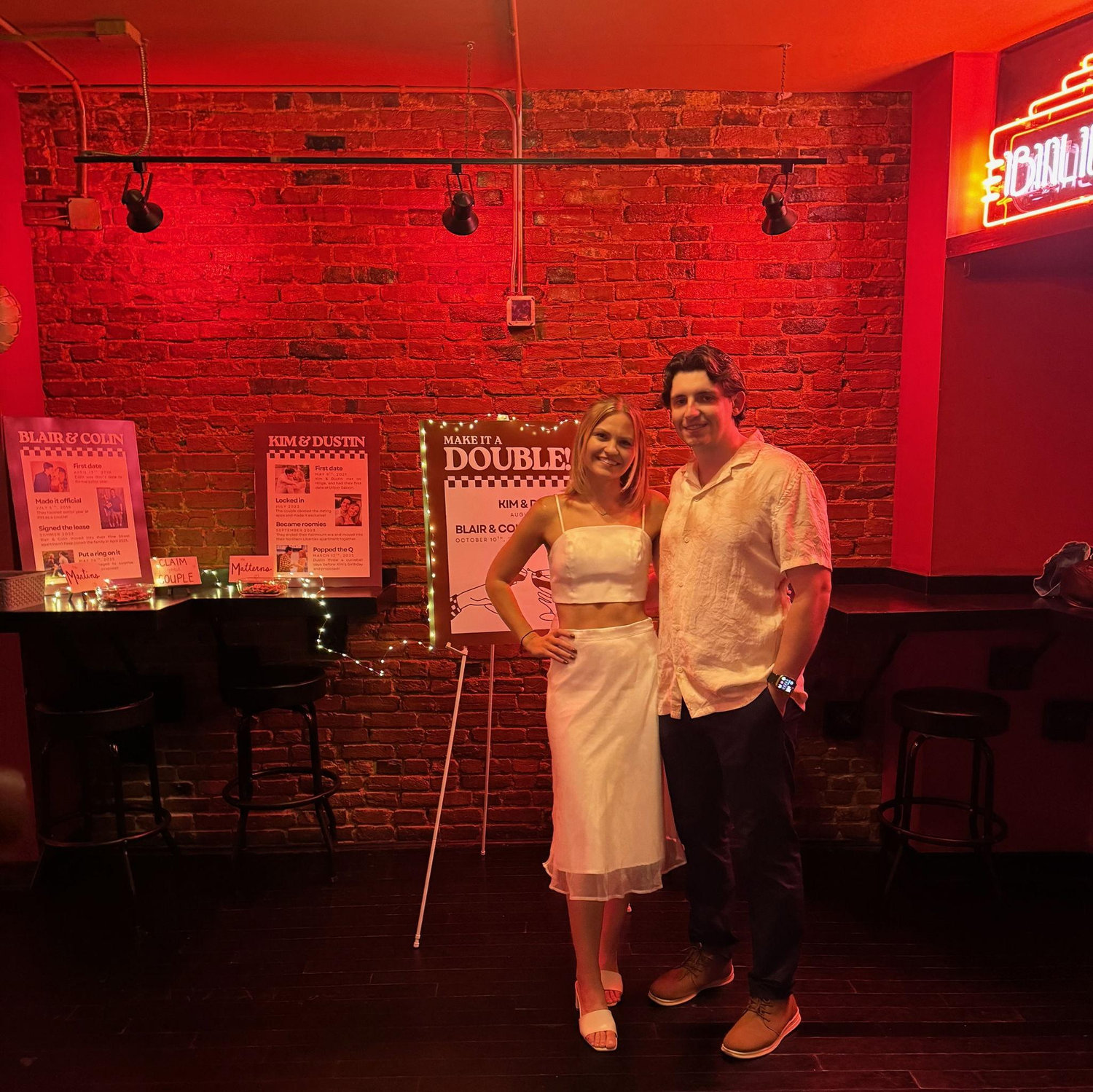 Threw a joint engagement party with  our best friends Blair & Colin <3