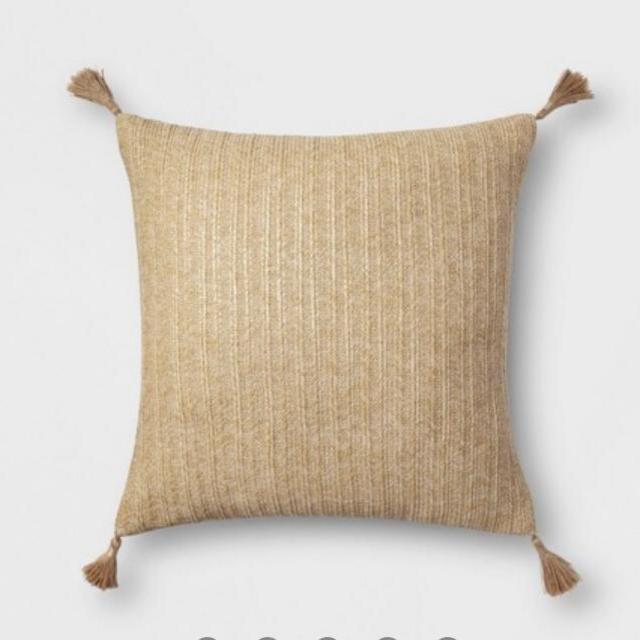 Tassel Oversize Square Throw Pillow Natural - Threshold™