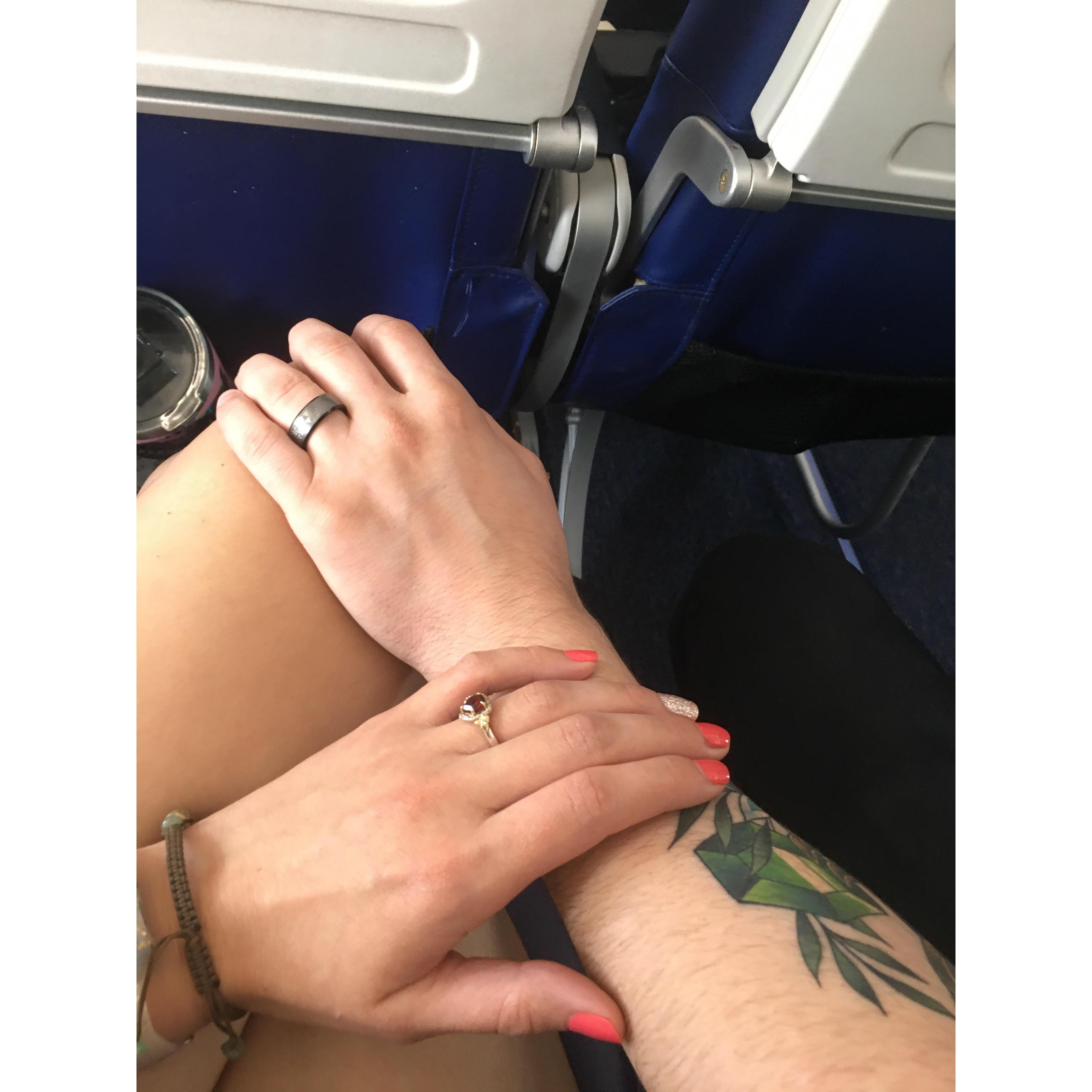 The plane ride back from visiting Mike’s family in Oklahoma