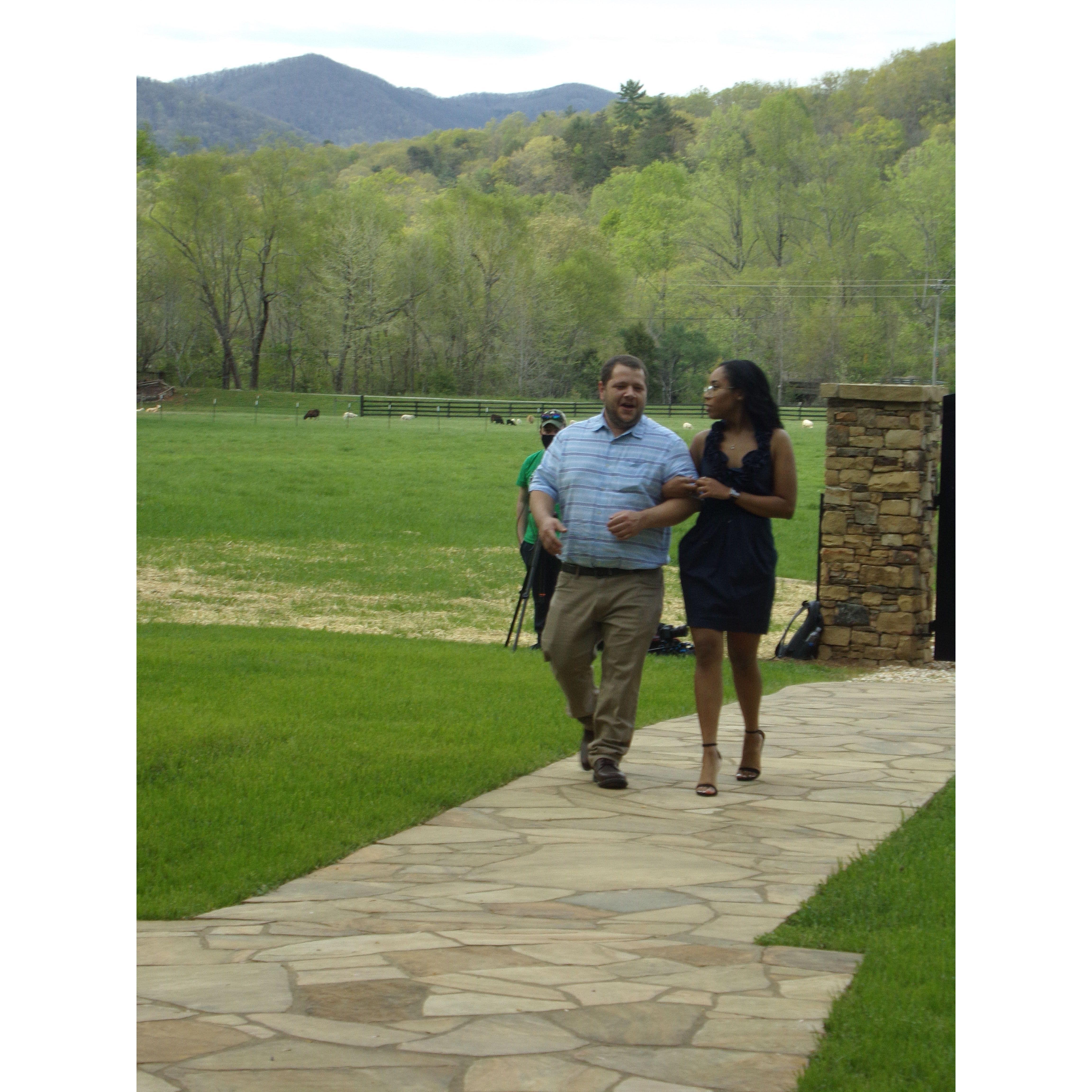Danielle (Maid of Honor) and David (Best Man) during Rehearsal!