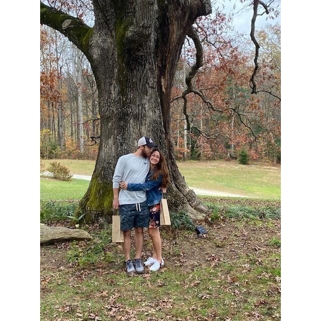 Wine tasting in Asheville, NC. We were able to have an amazing puppy filled trip with Michaela and Jack!