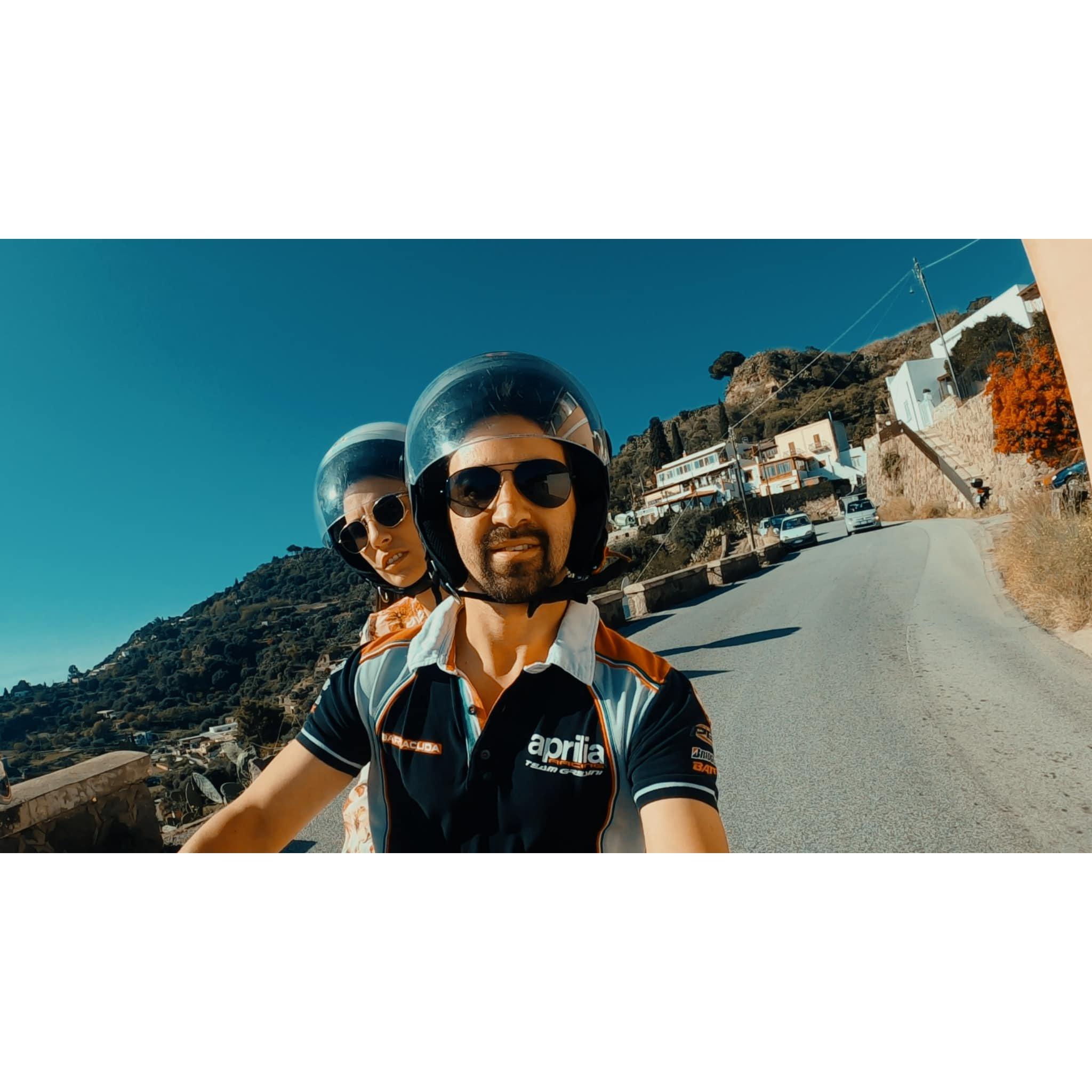 Scootin around the Aeolian island of Lipari
