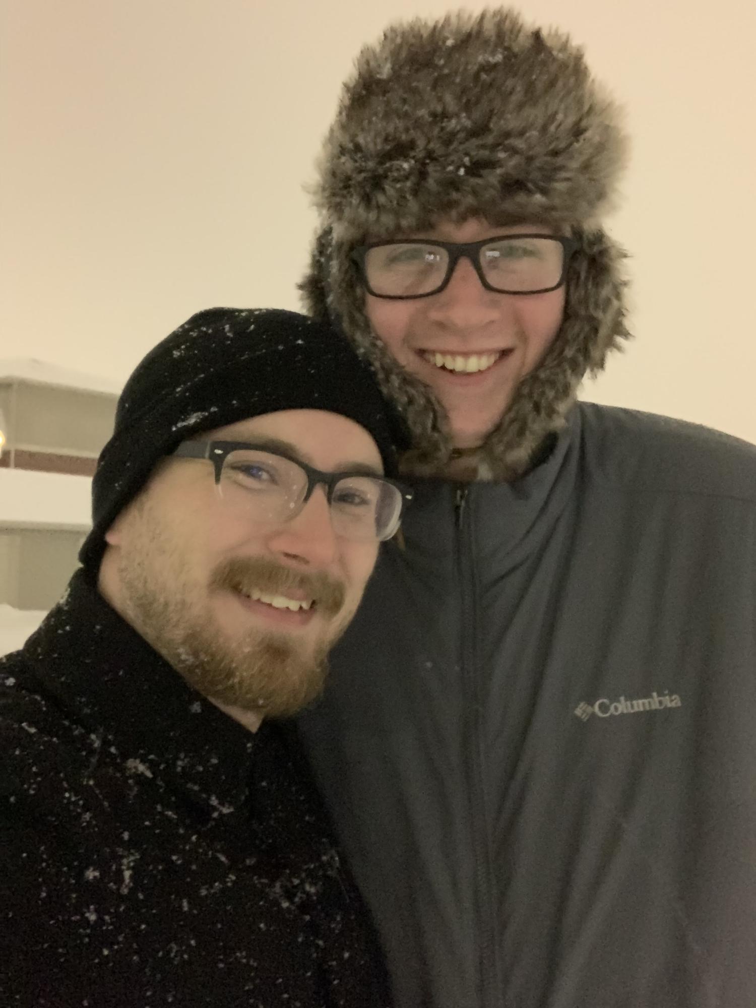 Trying to make the best of being snowed in during a blizzard in the winter of 2019.