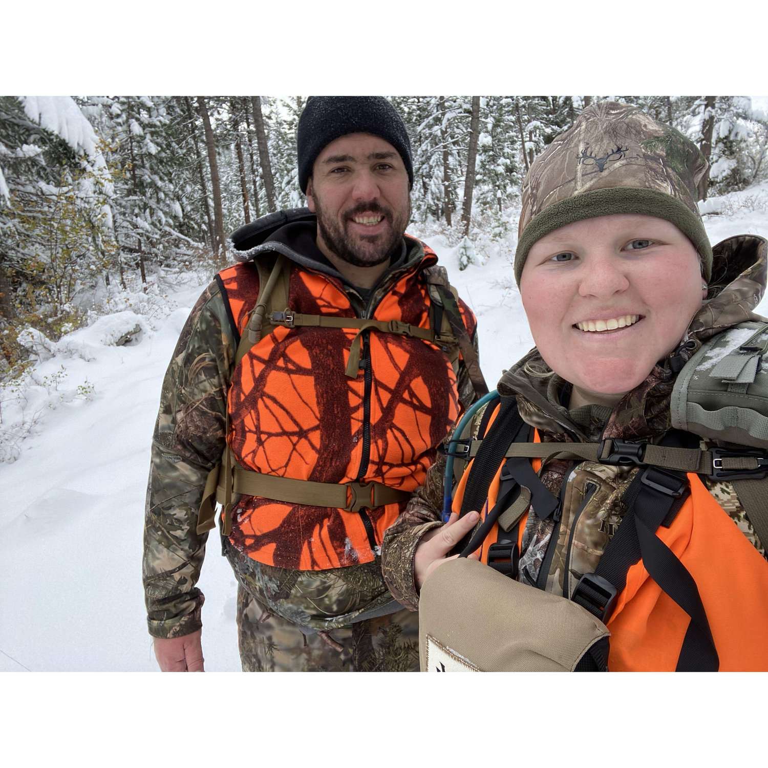 After pushing through almost thigh deep snow, we still smiled for the camera!