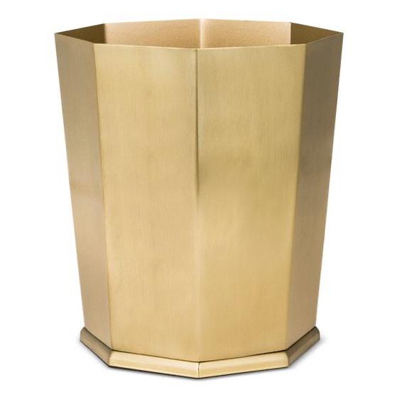 Solid Faceted Wastebasket