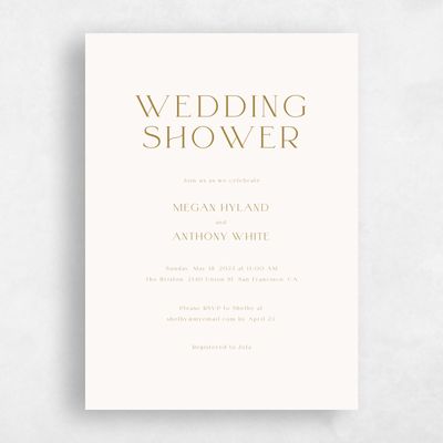 Portrait Wedding Wedding Shower Invitation - Hodgson