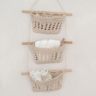 Charlie Farmhouse 3-Tier Toy Hanging Wall Storage Organizer