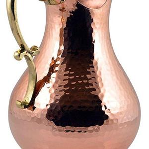 *NEW* CopperBull Heavy Gauge 100% Pure Solid Hammered Copper Moscow Mule Water Pitcher,70 fl. Oz.