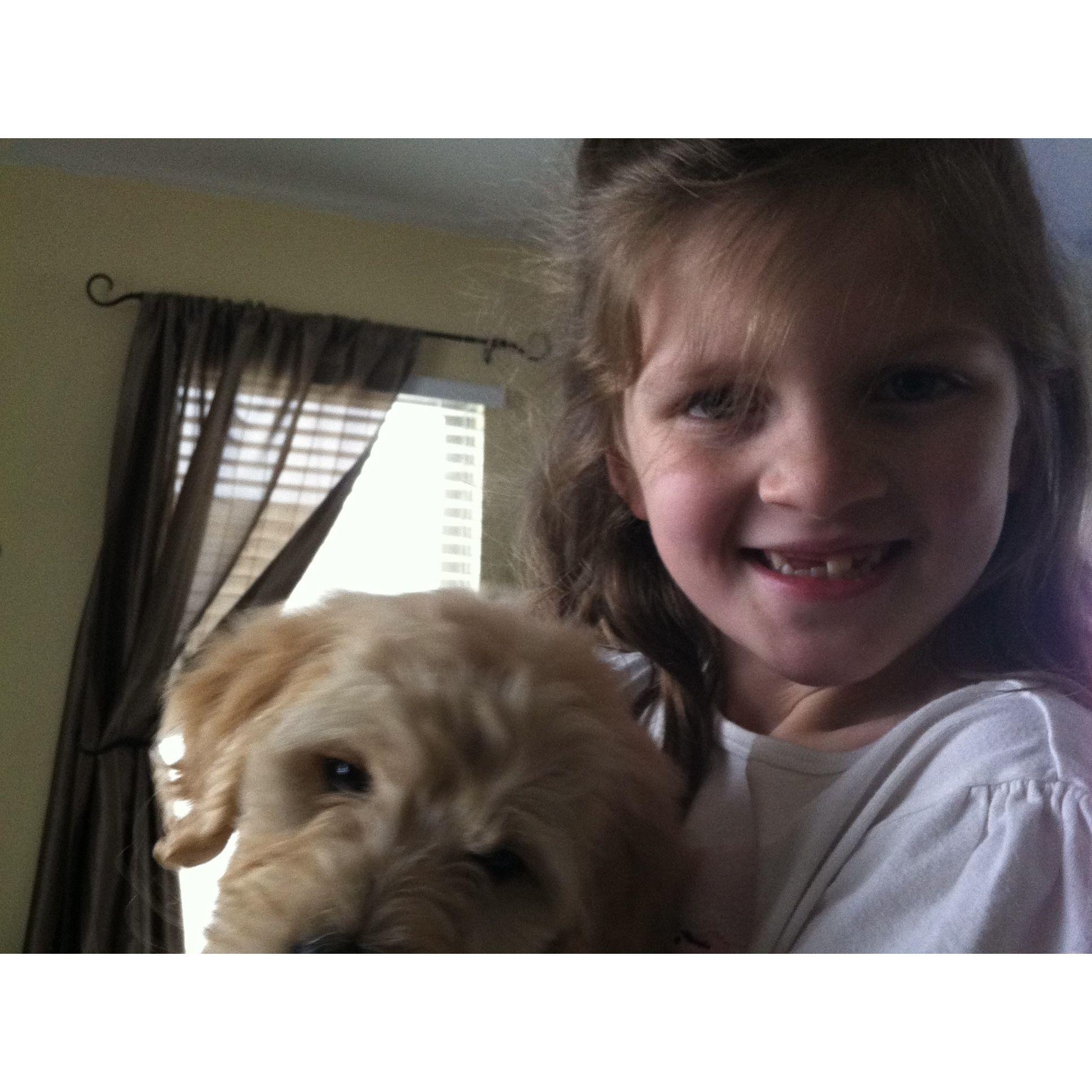 Lindsay and her first puppy!