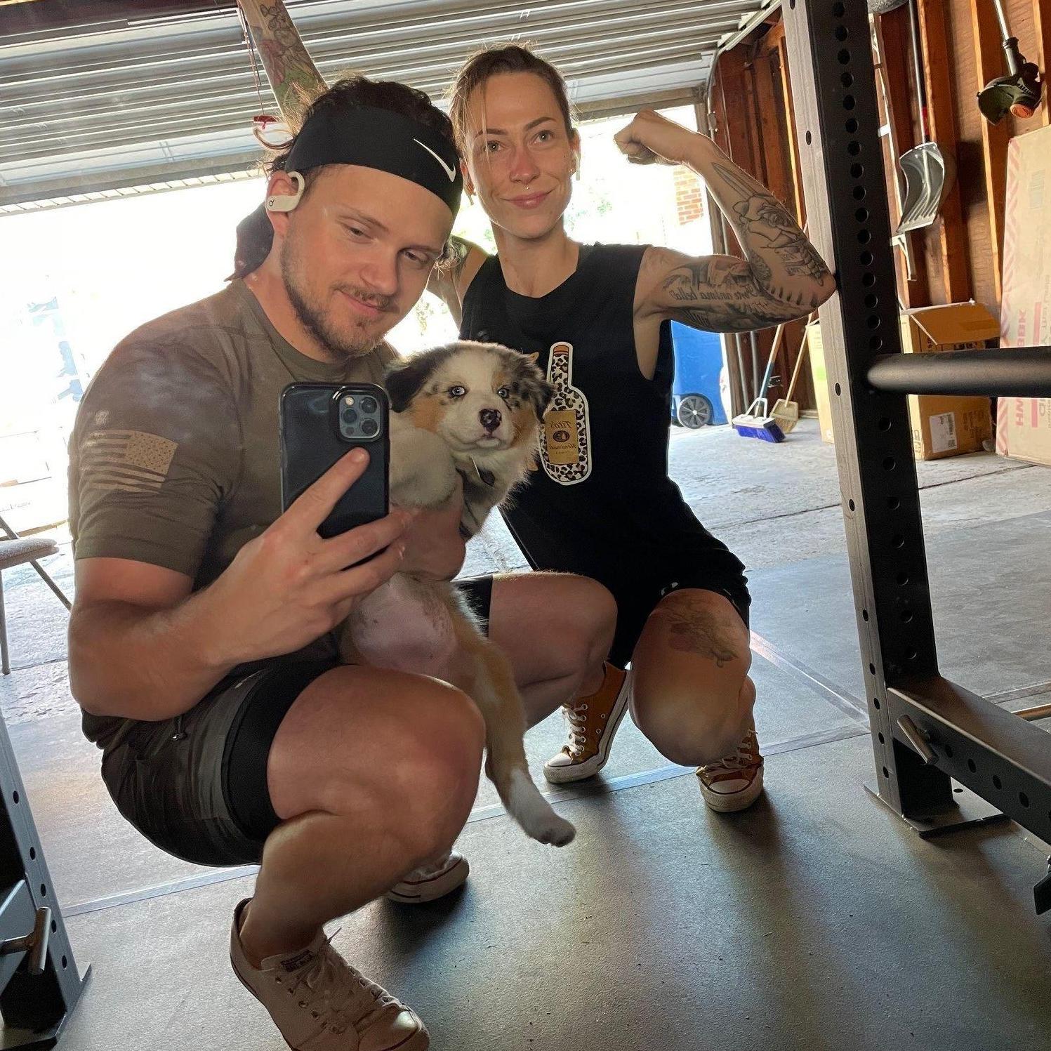 Hanging with Scarlett, the best gym buddy