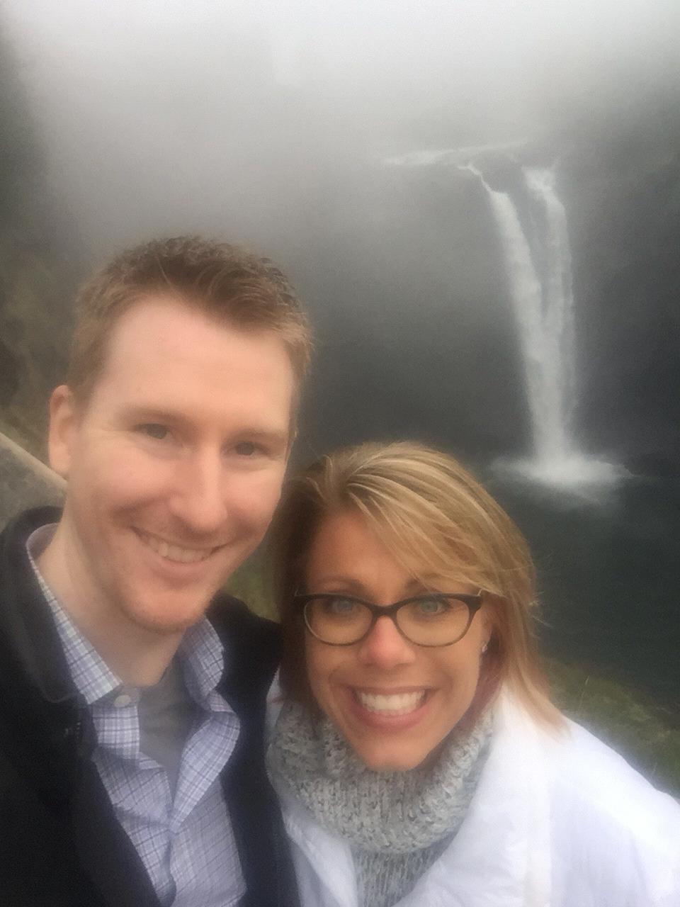 Snoqualmie Falls-a quick hike (in heels, for Briony) before a beautiful dinner at Salish Lodge