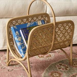 Serena Rattan Magazine Basket