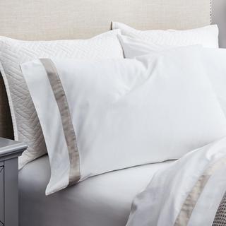 Banded Organic Pillowcase, Set of 2