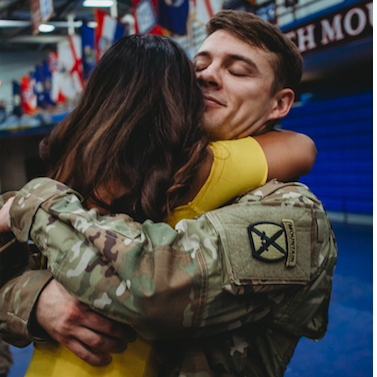 After 9 long months, Skye returned from serving his country as an Infantryman with the US Army in Afghanistan.