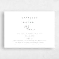 White Wedding Invitation - Avila Landscape