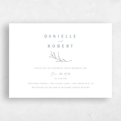 White Landscape Wedding Invitation - Avila Landscape