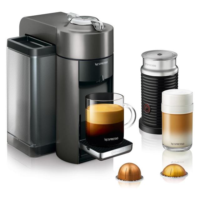 Nespresso Vertuo Coffee and Espresso Machine with Aeroccino Titan by De'Longhi
