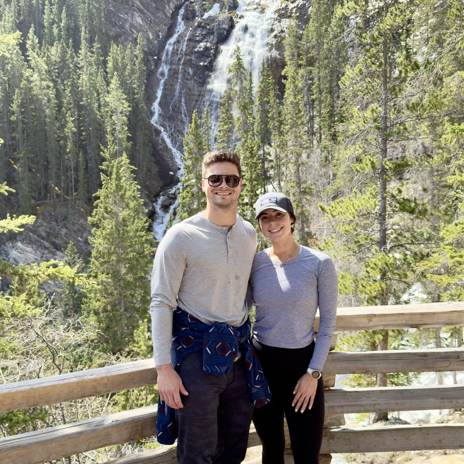 Hiking in Canmore right before our engagement!