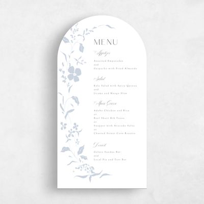 White Arch Wedding Menu - Lynette