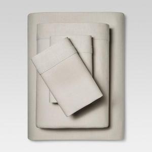 Linen Blend Sheet Set (Full) Gray - Threshold™