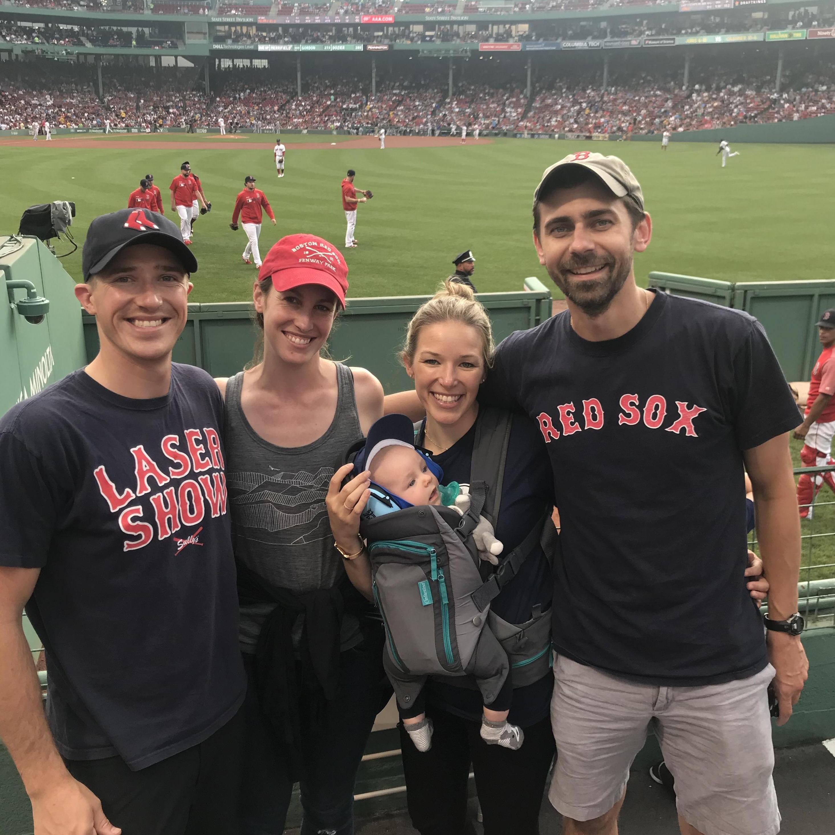 At Fenway Park with Rachel, Ryan, and Teigen!