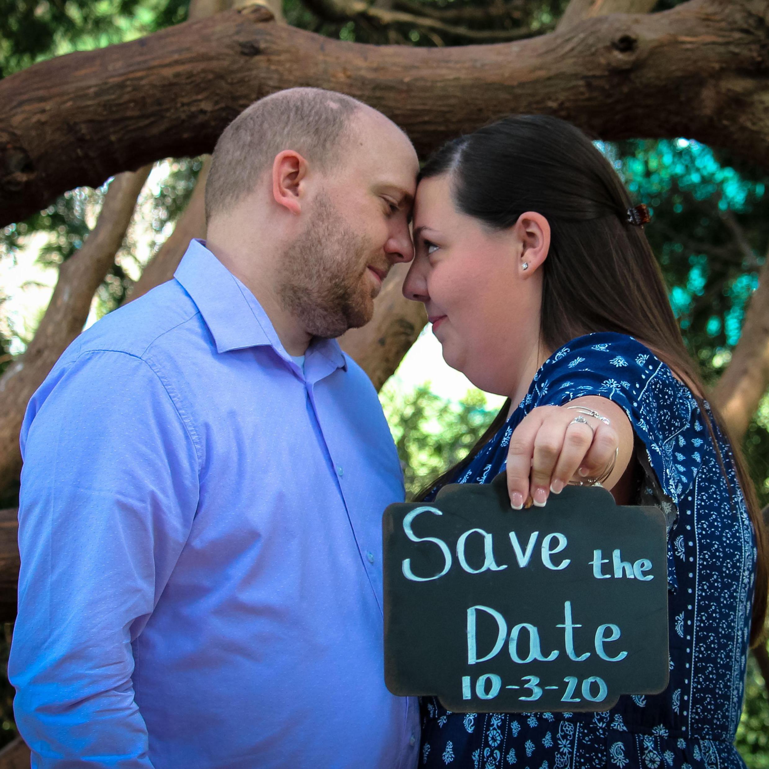 Engagement photo at Maymont park