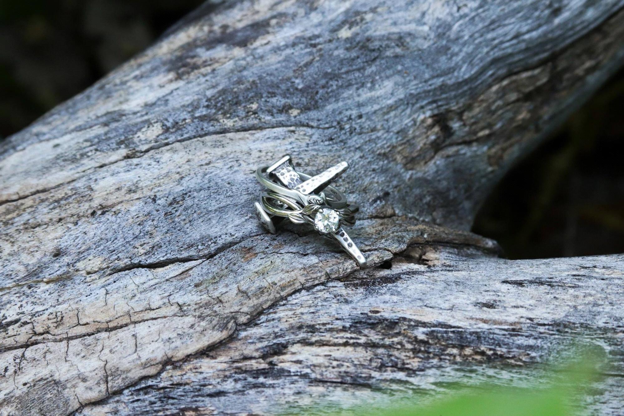 Our relationship is centered around Christ and bringing glory to Him through our relationship and marriage. 

We use these three pieces of jewelry to symbolize our commitment to God and each other.
