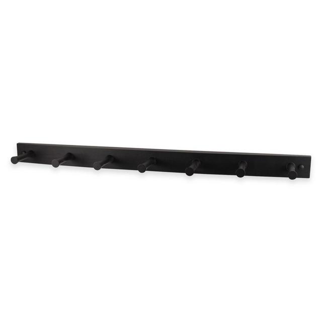 Spectrum™ 7-Peg Wall-Mount Wood Rack in Black
