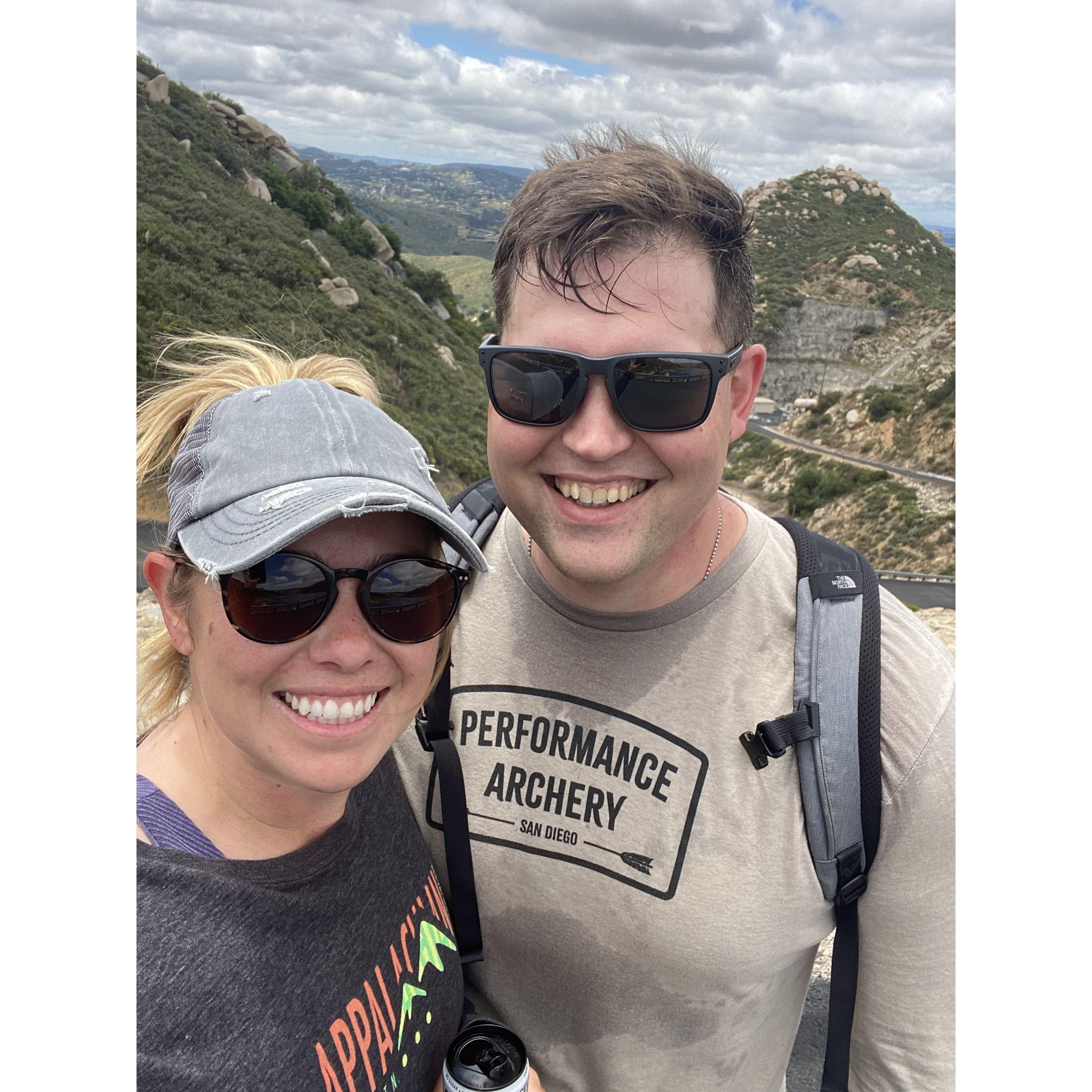 One of many hikes! The Ramona Dam