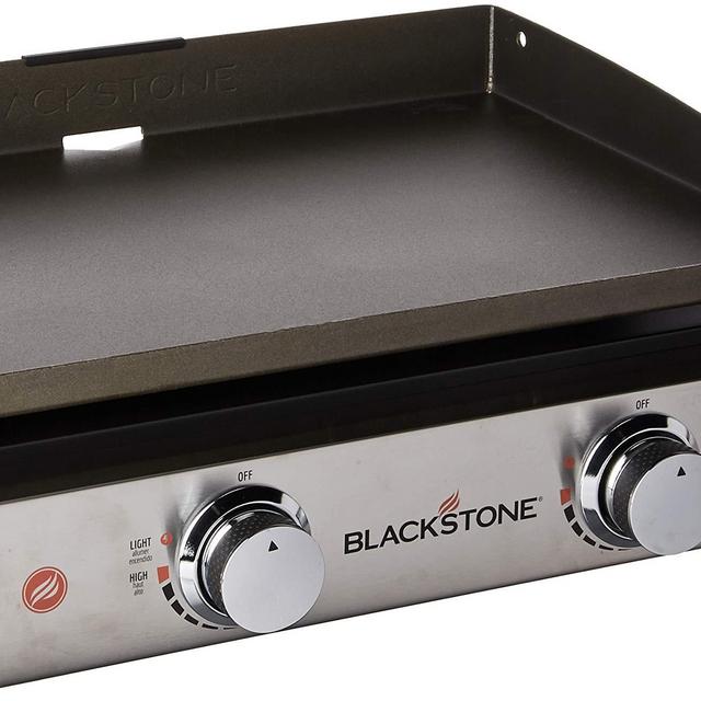 Blackstone Tabletop Griddle, 1666, Heavy Duty Flat Top Griddle Grill Station for Camping, Camp, Outdoor, Tailgating, Tabletop – Stainless Steel Griddle with Knobs Ignition, Black, 22 inch