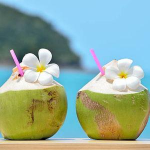 Coconut water on the beach (Venmo)
